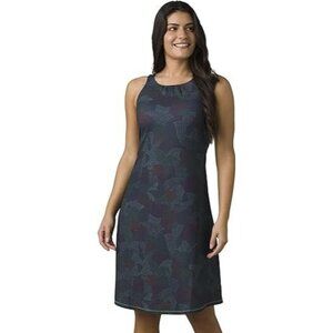 prAna Women's Skypath Dress Deep Pine Dottie NWT Small